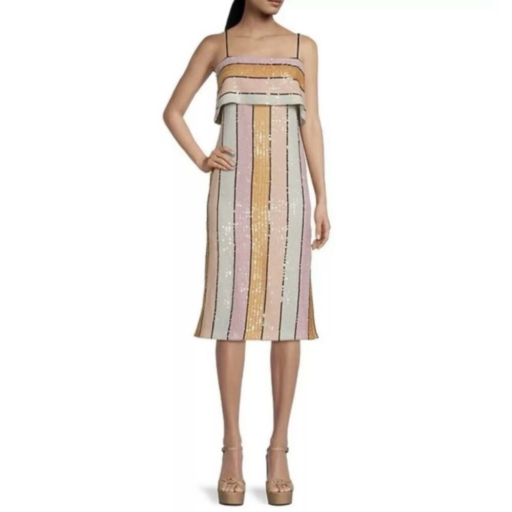 NWT Gianni Bini Halston Multi-Color Sequin Stripe… - image 2